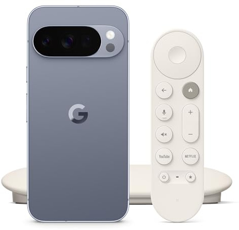 Google Pixel 10 Pro - Smartphone Android Libre con Gemini, batería de más de 24 Horas - Piedra Lunar, 256GB TV Streamer 4K - Streaming rápido de Entretenimiento en 4K con HDR - Porcelana