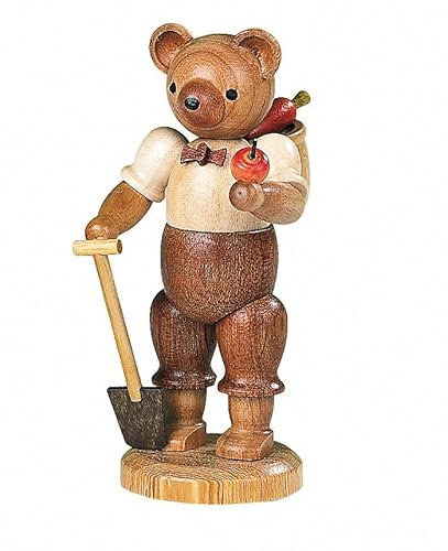 Müller Bärengärtner, 10 cm hoch, Natur, original Erzgebirge Seiffen
