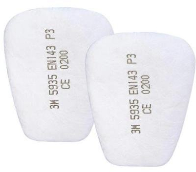3M 5935 Partikelfilter 5935/P3 zu Atemschutzmasken Serie 6000, 2 Stück