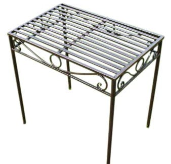 REDUCED- Versailles Metal Side Table or Plant Stand in Antique Bronze Finish (Large Size)- Ideal for the Home or Garden