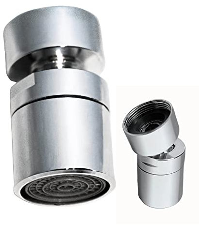 360-Degree Swivel Faucet Aerator 22mm Female Chromed Brass Water Saving with ABS Kitchen/Bathroom Tap Filter