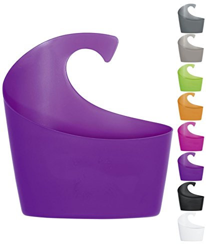 Spirella Duschkorb Sydney mit Haken zum einhängen, kombinierbares Duschregal 25 x 22,5 x 8,5 cm Lila