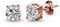 Philip Jones Rose Gold Plated Solitaire Crystal Stud Earrings Created with Zircondia® Crystals