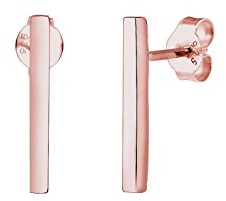 Elli Ohrringe Damen Geo Stab Minimal Trend in 925 Sterling Silber rosé vergoldet