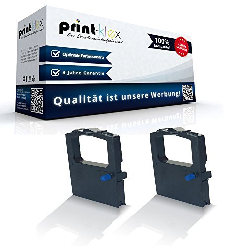 2X Print-Klex Schriftbänder kompatibel für Oki ML 590 Oki Microline 590 590 n 590 Series 591 591 n 590 590 Elite 590 n 590 Series 591 591 Elite 591 n ML590 Schrift Kassette TTR Office Serie