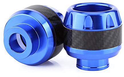 Qiilu Curseurs de cadre de fourche, 1 Paire de Crocs de Cadre de Fourche avant de Moto en Fiber de Carbone Crash Protection(bleu)