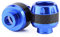 Qiilu Curseurs de cadre de fourche, 1 Paire de Crocs de Cadre de Fourche avant de Moto en Fiber de Carbone Crash Protection(bleu)