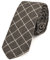 DonDon Herren Krawatte kariert 6 cm braun