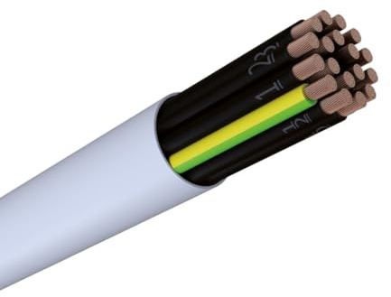 WITTKOWARE YSLY-JZ Steuerleitung 18G0,75 mm² Grau 50 m Ring | Flexible Ölbeständige PVC-Anschlussleitung für Maschinen- und Anlagenbau 300/500 V