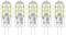 Ziefgn 5X G4 LED Lampen 2W LED Leuchtmittel Kaltweiß 6000K LED Lampe 12 SMD 2835LEDs Energie Sparen 200LM (100lm/W) LED Birnen AC/DC12V