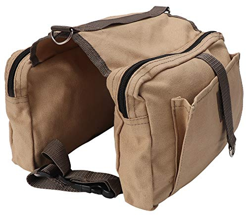 Pssopp Hunderucksack Hunde Rucksack Radtasche Hundetasche Reisen Camping Wandern Hundebackpack Hunde Satteltasche mit 2 Seitentaschen für mittelgroße Hunde