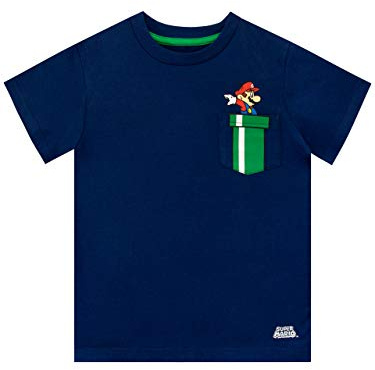Super Mario Boys T-Shirt Blue 8-9 Years