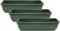 Muddy Hands Pack of 3-60cm Long Green Trough Plant Pot Plastic Planter Indoor Home Outdoor Garden Window Herb Flower Box