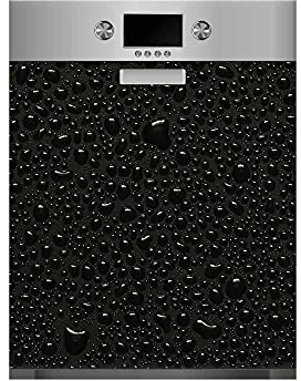 Oedim Sticker Lave-vaisselle Eau noire rafraîchissante, Adhésif solide et économique, Autocollant adhésif décoratif design élégant