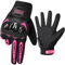 LVNRIDS Motorradhandschuhe Touchscreen Vollfinger Handschuhe für Herren Damen, für Motorradrennen Mountainbike Motorcross Rosa XL