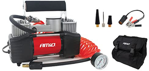 AMiO Autokompressor (Luftkompressor) Zweikolbenkompressor Ganzmetall 12V HQ