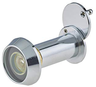 Door Viewer Polished Chrome Peephole Wide Angle 50-75mm Thick Doors