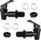Lot de 2/4 robinets de refroidissement de rechange, distributeur d'eau en plastique, carafe de bouteille de type poussoir, bec verseur réutilisable, levier de boisson, robinet d'eau (noir)