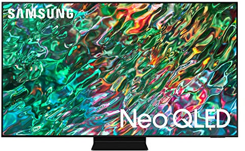 Samsung TV Neo QLED QE50QN90BATXZT, Smart TV 50 Serie QN90B, Neo QLED 4K UHD, Alexa e Google Assistant integrati, Titan Black, 2022, DVB-T2