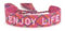 Generisch gewebtes Armband, Freundschaftsarmband, Webarmband, besticktes Armband (ENJOY LIFE pink)