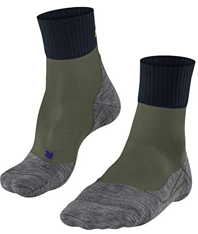 FALKE Herren Wandersocken TK2 Explore Cool Short M Sso Lyocell Funktionsmaterial antiblasen dick 1 Paar, Grün Herb 7756, 42-43