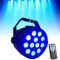 Projecteur LED par LED avec télécommande - Éclairage de scène DMX512 RGBW - Effet de lumière - Avec télécommande - Pour show bar, DJ, KTV, discothèque, anniversaire, fête, Halloween