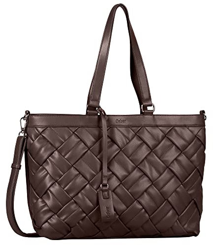 Gabor bags Bridget Damen Shopper Umhängetasche Reißverschluss Groß Braun