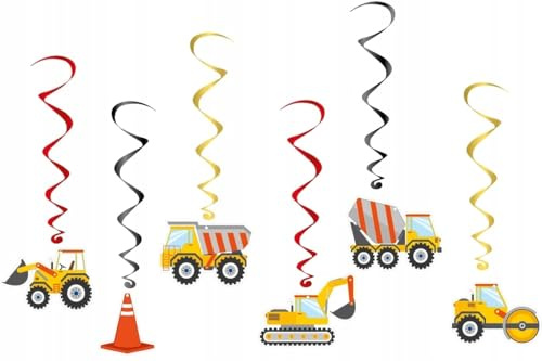 6 Swirl Girlanden Baustelle