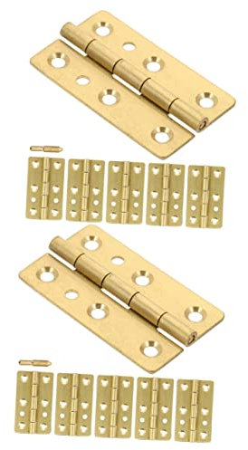 Mikinona 12 Pcs Piano Hinge Tool Chests Toolboxes Copper Butt Hinge Box Hinges Cabinet Door Hinge Heavy Duty Door Hinge Hinges for Kitchen Cabinets Door Hinges with Pin Chest Hinges