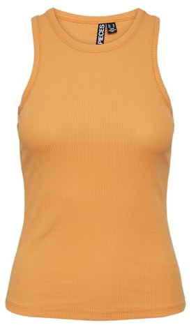 PIECES Damen Pcruka Boxer Tank Top Noos Bc, Tangerine,S