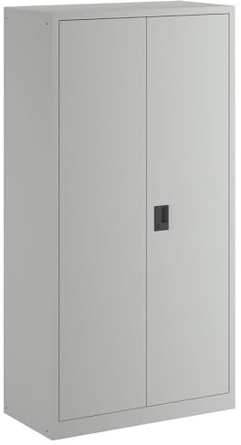 Lista | Flügeltürschrank | Vollblechtüren | HxB 1950 x 1000 mm | Tiefe 500 mm | lichtgrau RAL 7035