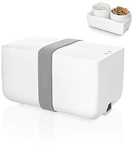 TEmkin Fiambrera eléctrica, lonchera portátil, calefacción de Seguridad multifunción, Mini lonchera para cocinar arroz al Vapor para el hogar, Oficina, Escuela, cocinar Alimentos crudos, 260 W