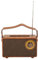 Vintage Radio Retro Bluetooth Speaker, Mini Wooden FM Radio with Old Fashioned Classic Style, Rechargeable Battery Powered Bluetooth5.1 Speaker Supports U Disk, TF Card, AUX