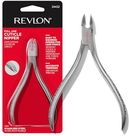 Revlon Full Jaw Cuticle Nipper, Silver, 1 Count