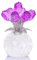 QIANLING Figurine de rose en cristal coloré avec vase rond, figurine de collection en verre de cristal, cadeau romantique pour femme pour un anniversaire, la Saint-Valentin, Noël, la fête des mères