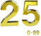Gold Door Numbers Stick On, 0-99, Letters A, B, C, D, 3'' House Numbers Self Adhesive Stickers, For Doors, Mail Boxes, Hotel Rooms (25)