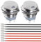 Gebildet Edelstahl 12-24V/15A Wasserdichter runder Wippschalter 22 mm blaue LED beleuchtet EIN/AUS 4-poliger beleuchteter Kippschalter für Marine Auto Wohnmobil LKW