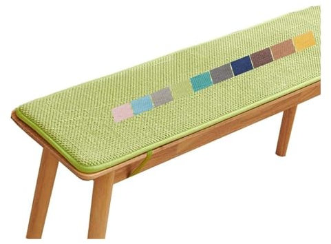 Stuhlkissen Mit Bändern, Sitzkissen Gartenstuhl Outdoor, Bankkissen, Gartenbank Kissen Bankauflage, Sitzauflage Bank Rutschfeste Sitzpolster Bank Für Indoor Fenster Terrasse e3(Green,90x30 cm 35x12 in