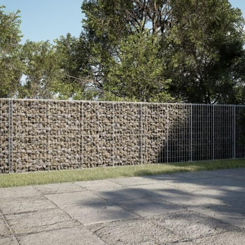 ZEYUAN Gabione mit Deckel 700x100x100 cm Verzinktes Eisen, Gabionen Zaun, Steinkorb Garten, Gabionenkörbe, Gabionen Gitter, Dekorative Zã¤UNE - 3295202