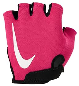 Nike Women's Gym Essential Fitness Gloves 2.0 Gym Training Grip Gloves Workout Strength Training, Vivid Pink/Black/White