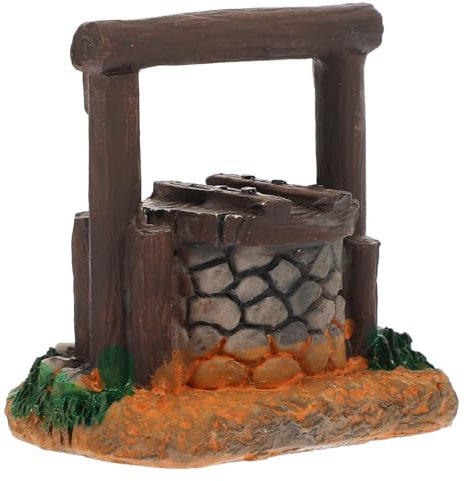 Yardwe Miniature Jardin Décoratif avec Puit Pierre Rétro Accessoire De pour Miniature Scène Micro Réaliste pour Décoration Intérieur Et Extérieur