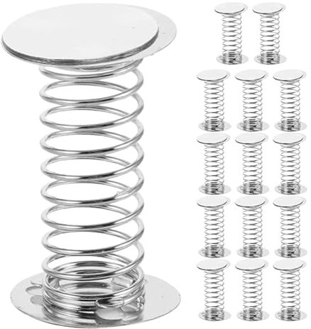 VILLCASE 15Pcs Metal Spring Base with Double-Sided Adhesive for DIY Pop up Toys 4Cm Mini Wobble Doll Springs for Car Dashboard and Desk Decorations