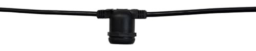 newgarden - ALLEGRA 220V Lichtgirlande. Schwarzes Kabel und 10 Meter lang. 20 E27-Fassungen. Glühbirnen nicht inbegriffen. IP44-Widerstand (Kranz (ohne Glühbirnen)) [Energieeffizienzklasse A].