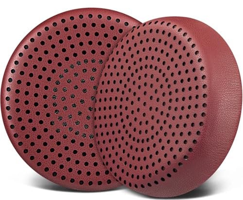 SOULWIT Earpads Replacement for Skullcandy Grind Wired/Wireless Bluetooth On-Ear Headphones, Ear Pads Cushions with Softer Leather, Noise Isolation Foam - Burgundy