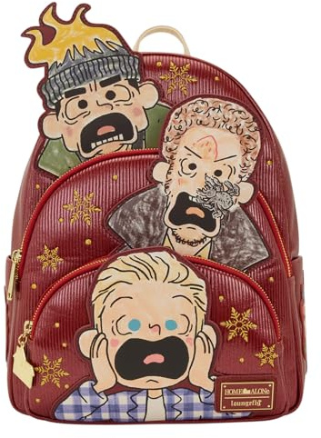 Loungefly Twentieth Century Studios Home Alone Rucksack mit drei Taschen, mittelgroß