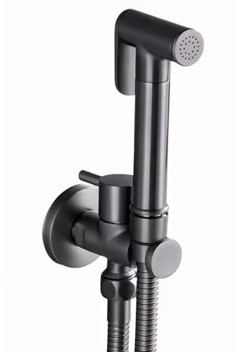 Kit Douchette wc, Pulvérisateur de Toilette pour Bidet Mural Laiton Douchette à Main Bidet Haute Pression Kit de Pulvérisateur de Bidet à Main pour l'hygiène Personnelle (Gray)