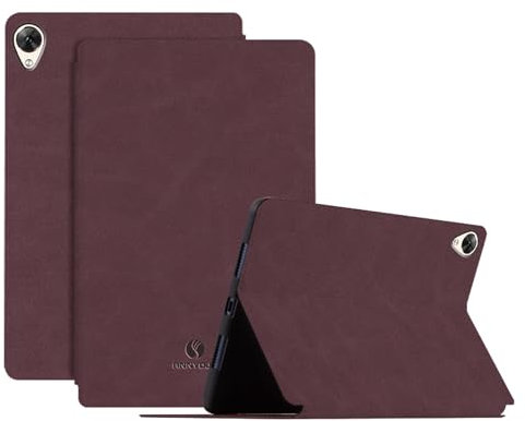Genérico DayQiQiPu Funda para Huawei MediaPad M6 (10,8 Pulgadas, Modelo: SCM-AL09/SCM-W09) Cubierta Retro en Cuero PU Ultra Delgado Tapa Flip con Soporte y Auto Reposo/Activación, Rojo Vino