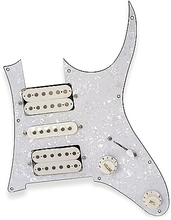 Vorverdrahtete Gitarren-Ersatzteile, Spielzubehör, E-Gitarren, Brett, Pickguard, Tonabnehmer, HSH Set, vorverdrahteter Pickguard, Single Coil Pickup Ssh Alnico Loaded Pickguard