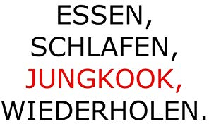 Essen, Schlafen, Jungkook, Wiederholen.: Notizbuch für BTS Fans