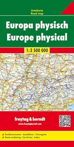 Europa physisch, Autokarte 1:3,5 Mio. (freytag & berndt Auto + Freizeitkarten)